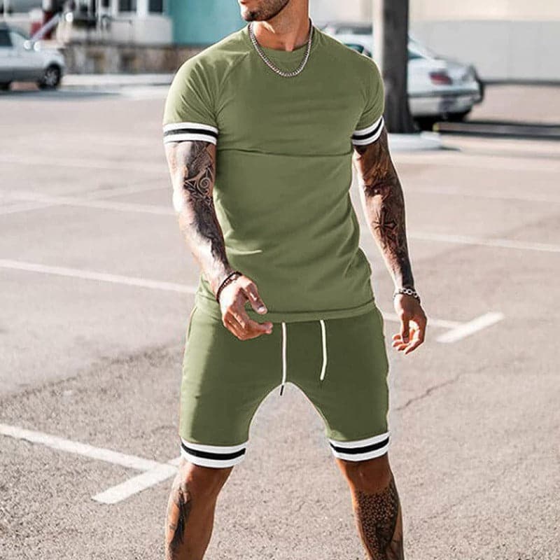 Men's Athletic Set - Moisture Wicking Tee & Shorts - Nocini