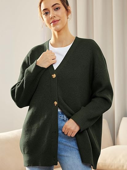 Soft Knit Button Front Cardigan for Women