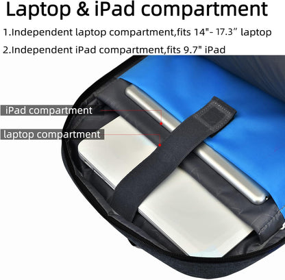 Durable Commuter Laptop Bag with USB Charger & Pockets