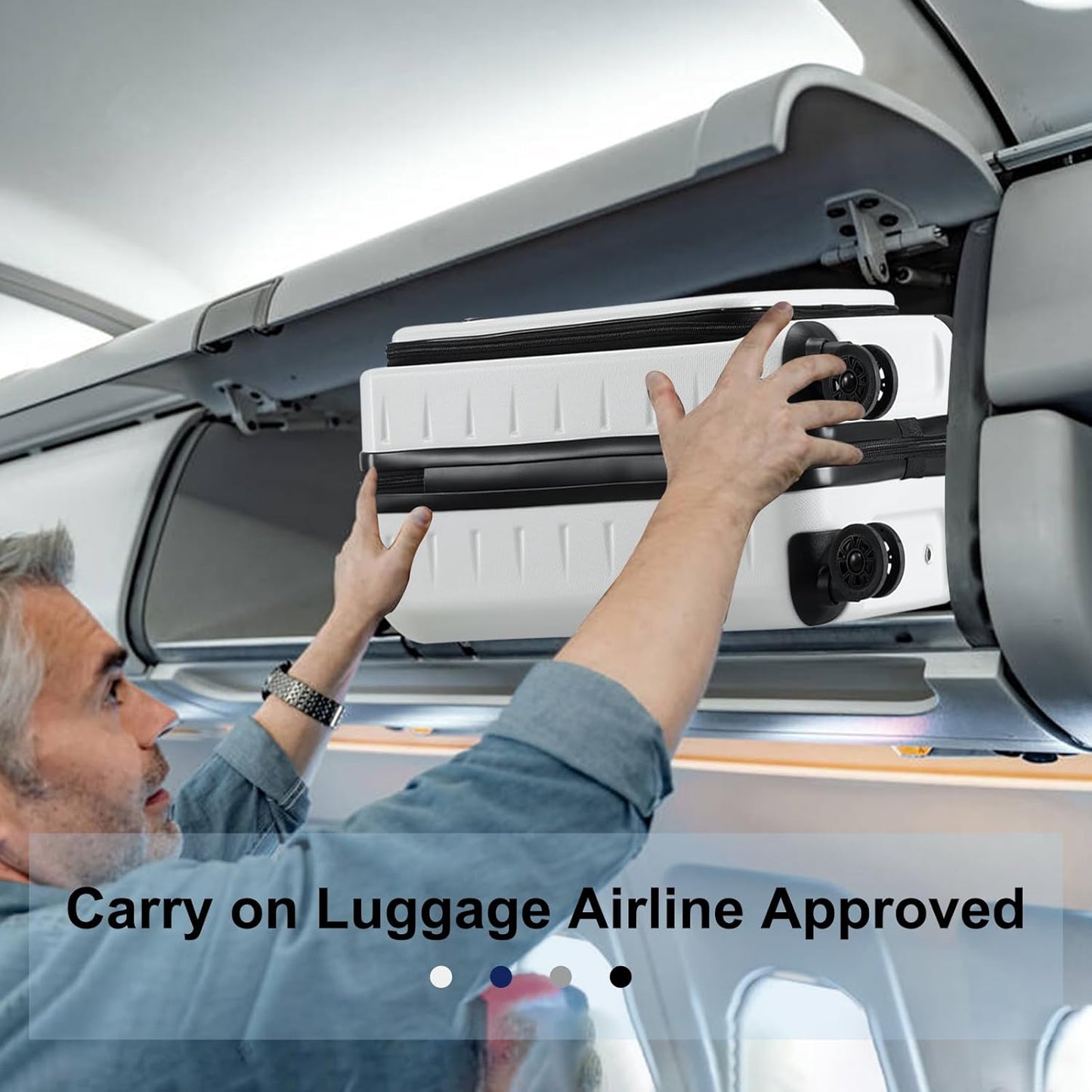 Durable Hardside Rolling Carry On with Pocket & Lock