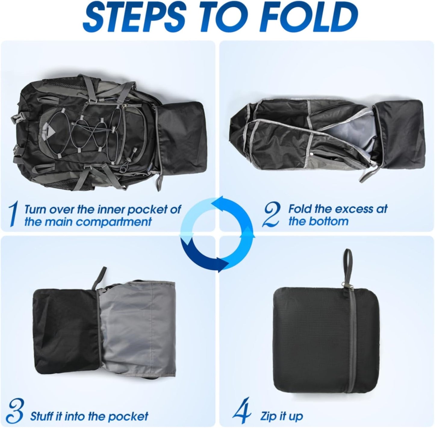 Compact 40L Water Resistant Hiking Backpack