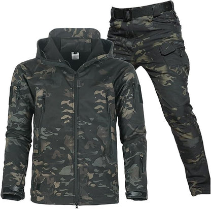 Waterproof Mens Softshell Jacket Pant Combo Set