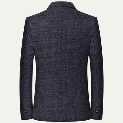 Classic Mens Plaid Pattern Blazer Jacket