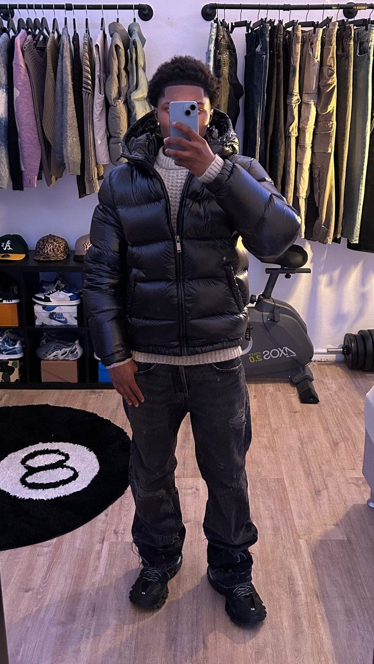 Warm Down Filled Men's Winter Coat
