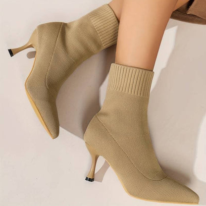 Women's Pointed Toe Ankle Boots - Slim High Heel - Nocini