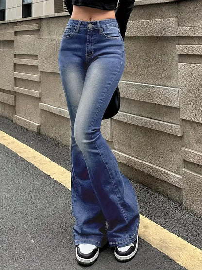 Women's High Waist Wide Leg Classic Jeans