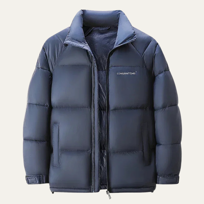 Slim Black Down Filled Insulated Puffer Coat