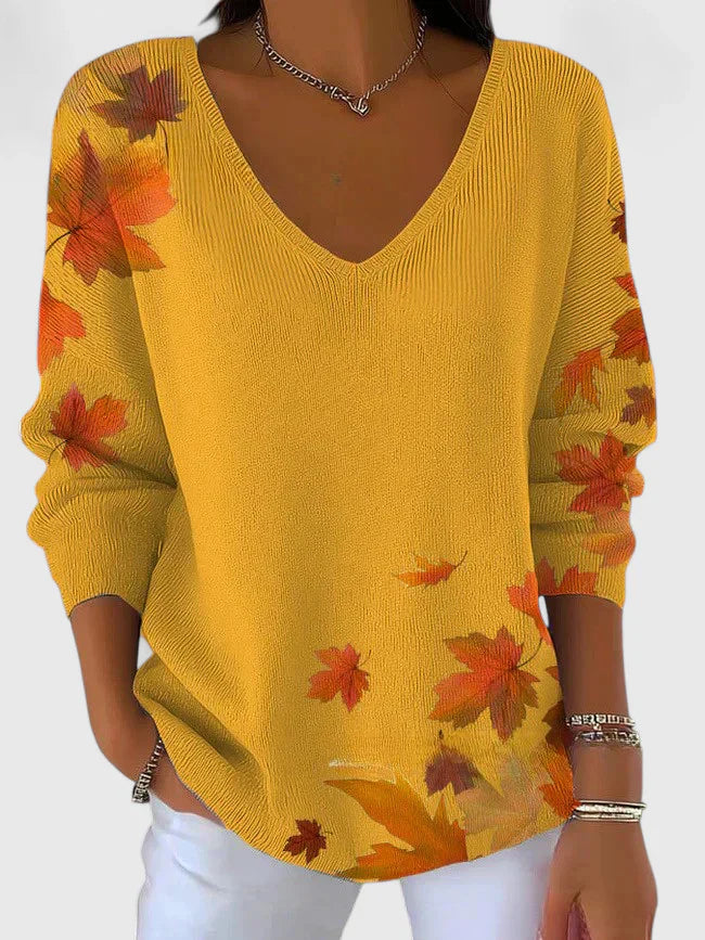 Classic V-Neck Knit Sweater