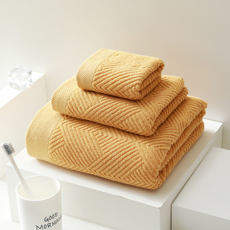 Soft Absorbent Bathroom Towel Set With Modern Design - Nocini