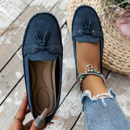 Elegant Bow Slip On Shoes for Women