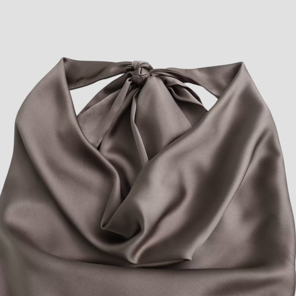 Women's Strapless Flowy Tank Top with Tie Back Closure