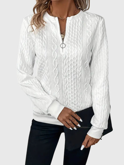 Warm Zip Up Knitted Sweater