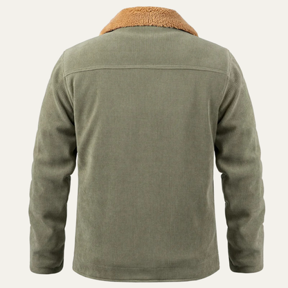 Warm Mens Corduroy Fleece Lined Jacket