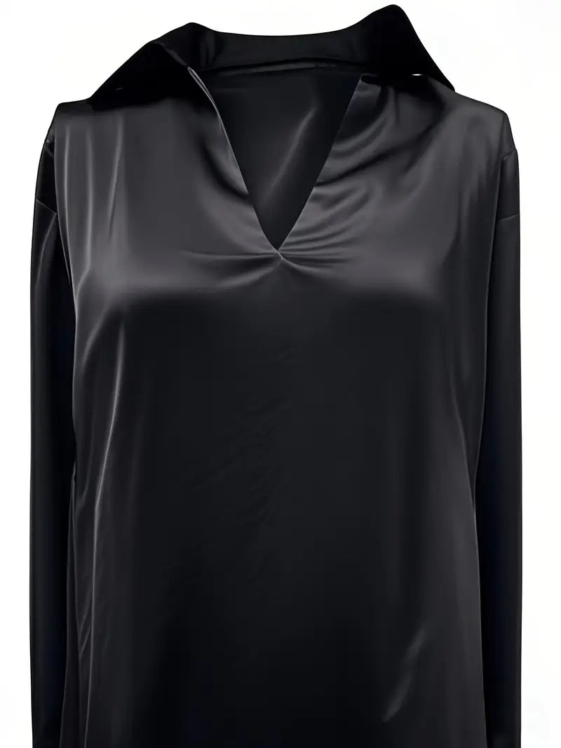 Luxury Deep V Neck Women's Blouse