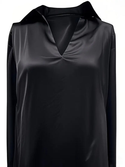 Luxury Deep V Neck Women's Blouse