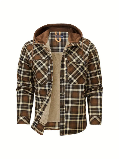 Plaid Hoodie Winter Jacket