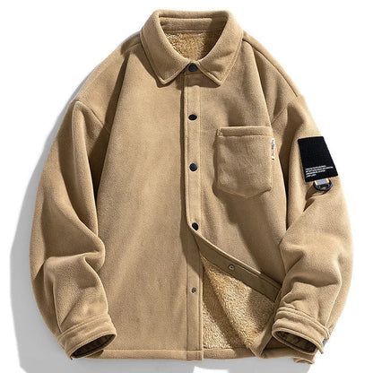 Relaxed Fit Sherpa Lined Jacket for Men