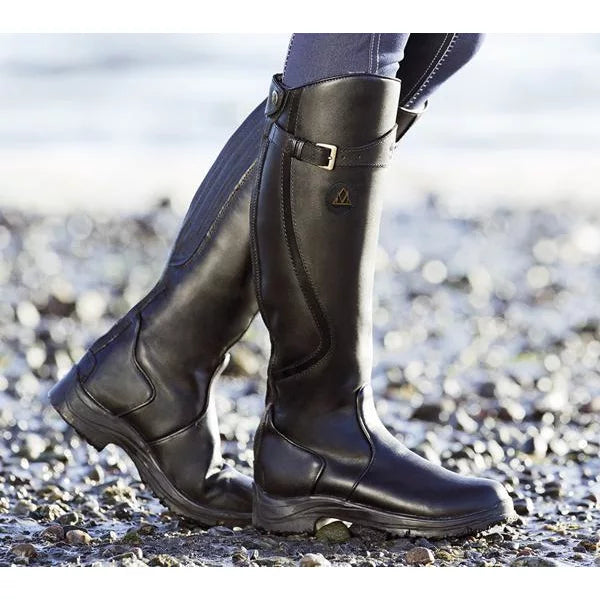 Ladies Fashionable High Heel Boots Waterproof Grip Sole