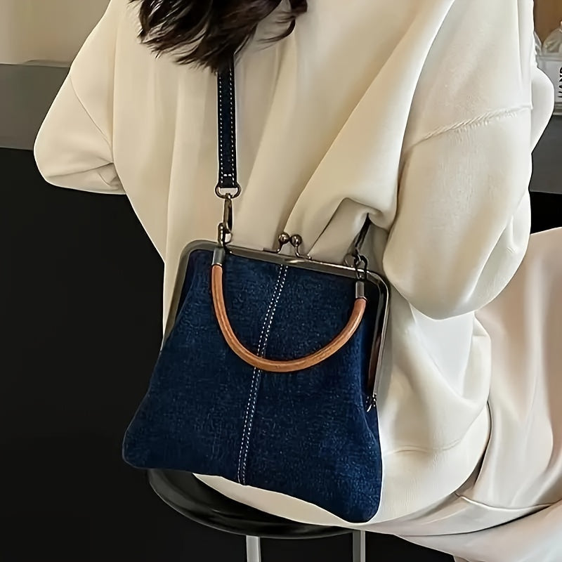 Classic Metal Frame Tote Handbag