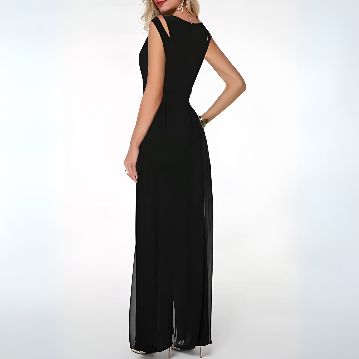 Chic Lightweight Women's Jumpsuit with Sheer Detail