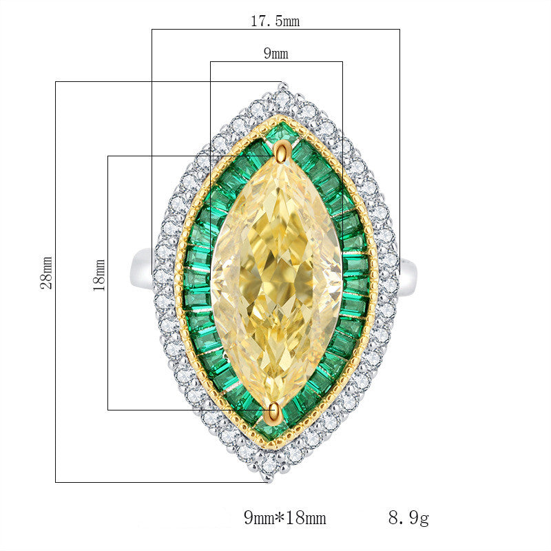 Sparkling Diamond Engagement Ring, Sterling Silver CZ Stone