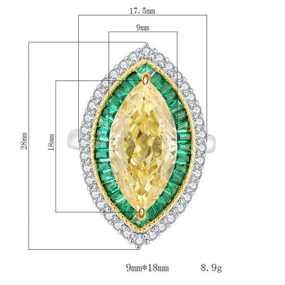 Sparkling Diamond Engagement Ring, Sterling Silver CZ Stone