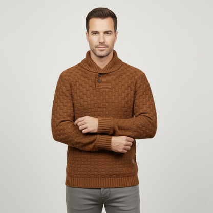 Classic Mens Thick Cable Knit Sweater
