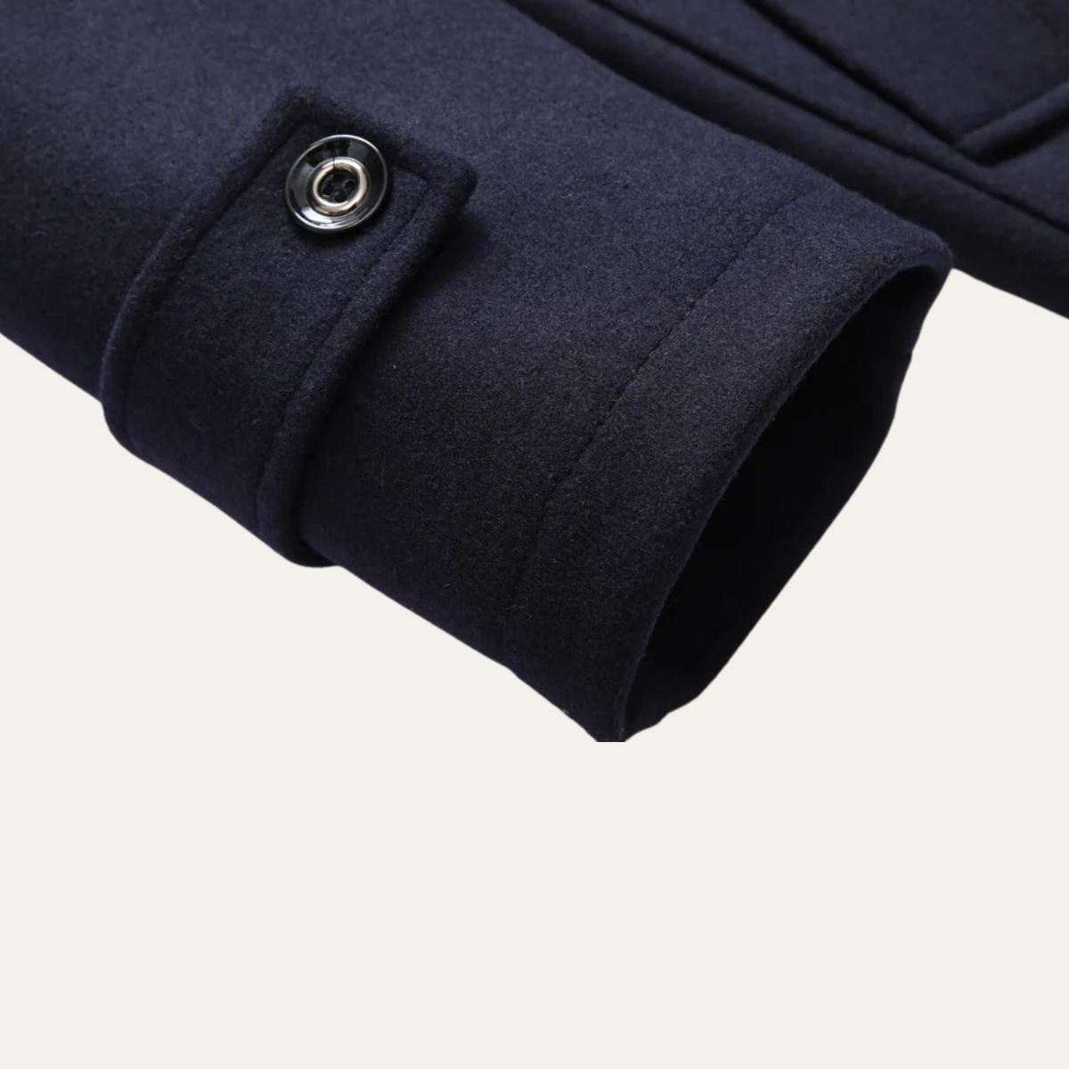 Classic Men's Wool Trench Coat with Lapel Collar
