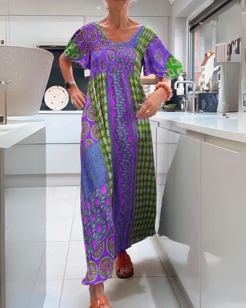 Vintage Style Party Maxi Dress