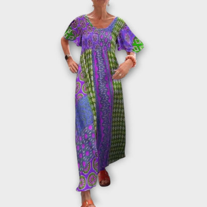 Vibrant Floral Maxi Dress for Women