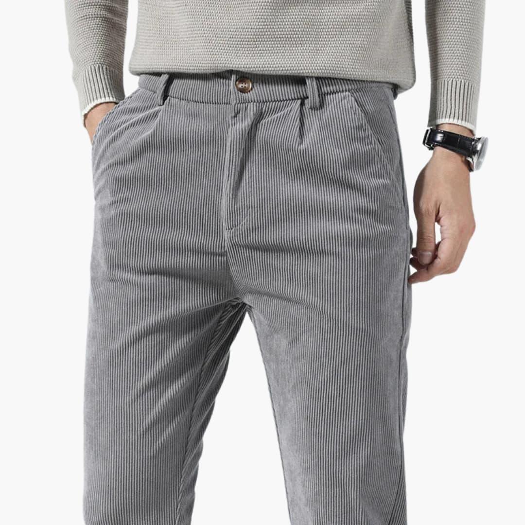 Trendy Slim Fit Men's Corduroy Pants