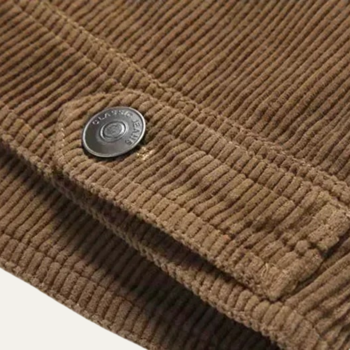 Classic Mens Corduroy Button Down Jacket