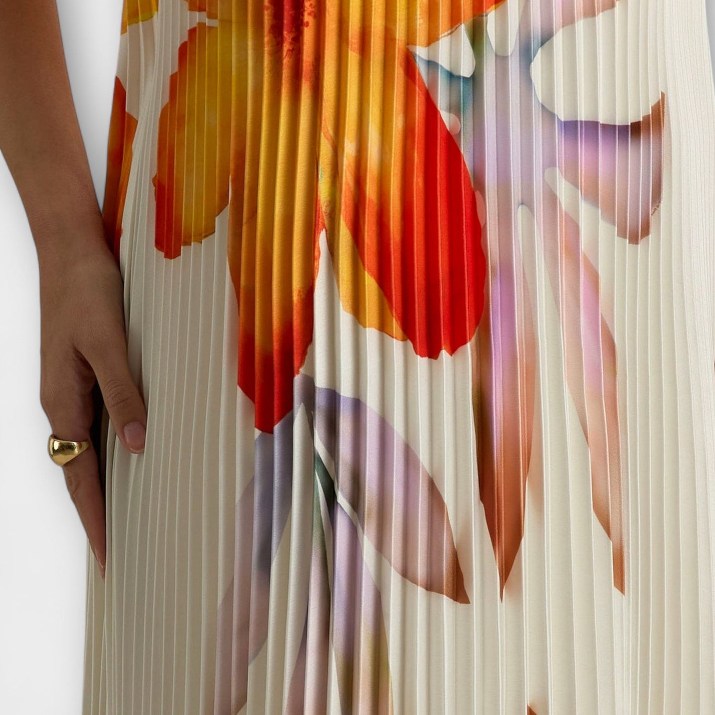 Vibrant Floral Long Evening Dress for Women