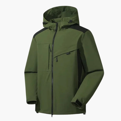 Waterproof Men's Snow Jacket with Hood and Pockets