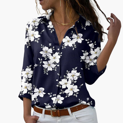 Women's Floral Blouse - Lightweight Summer Top