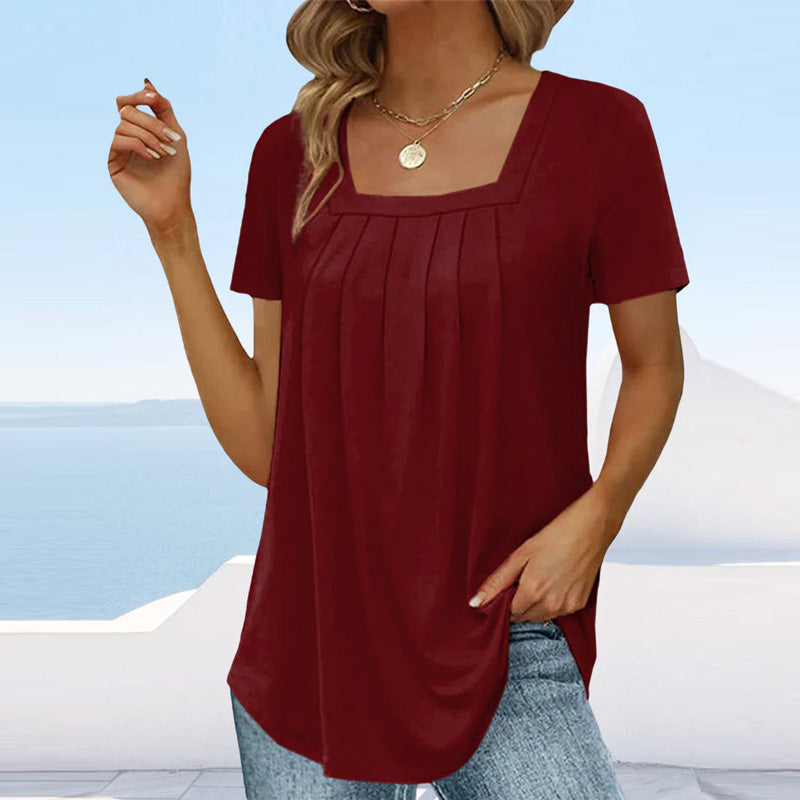 Elegant Ladies' Ruffled Front Blouse