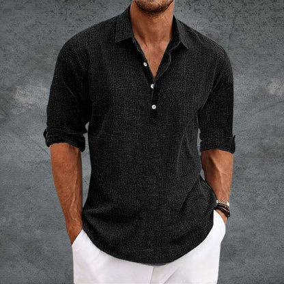 Casual Mens Button Down Roll Sleeve Shirt