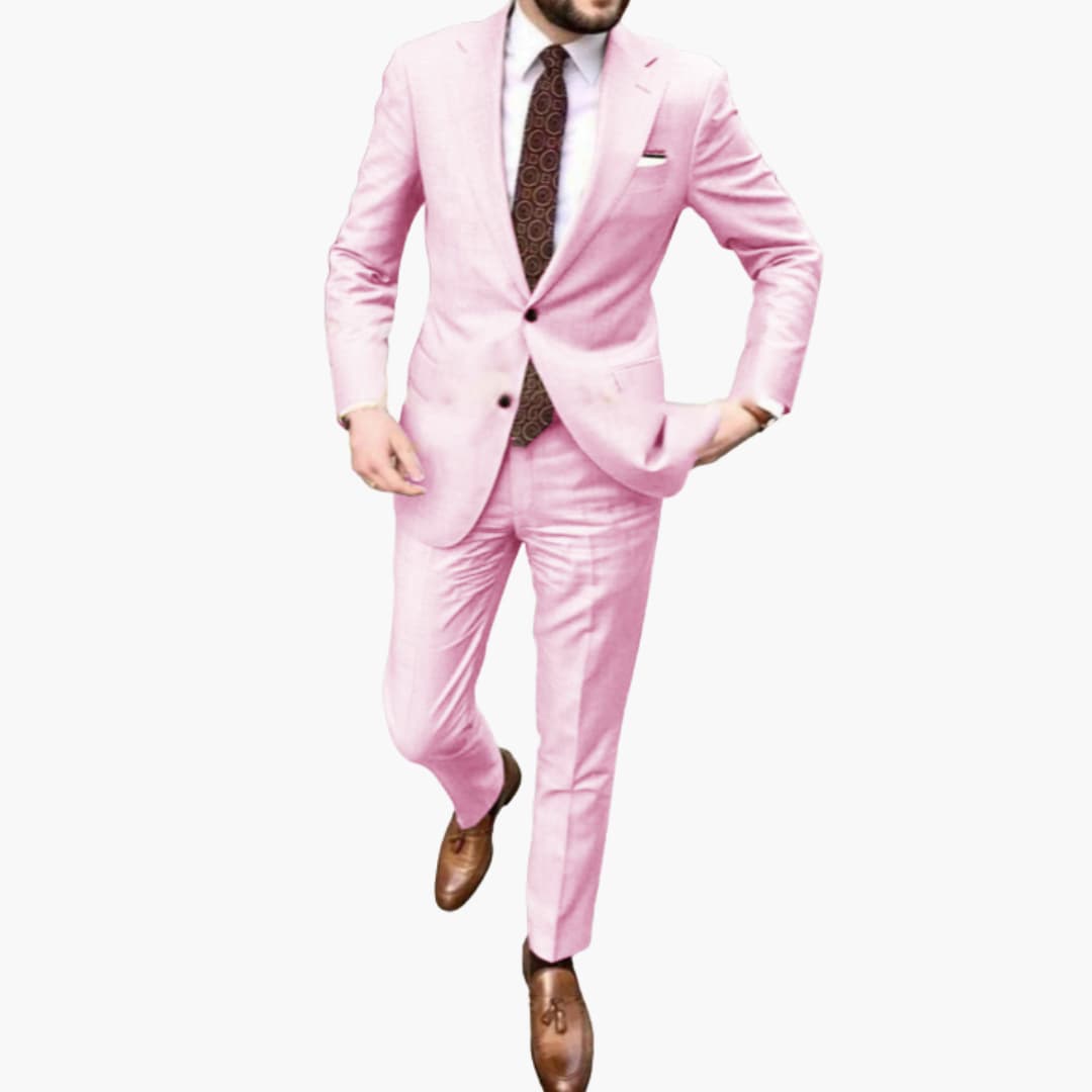 Men's Classic Two-Piece Slim Fit Business Suit