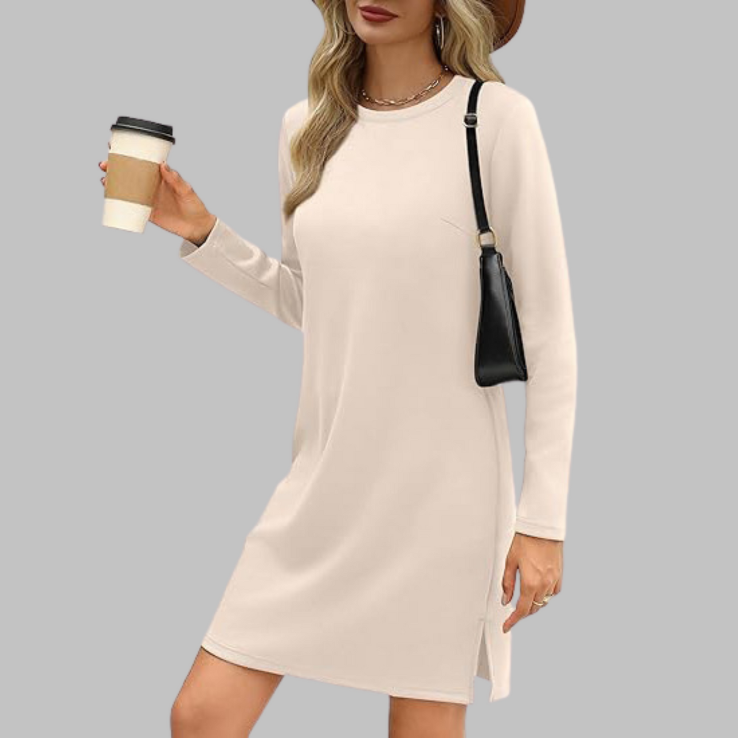 Relaxed Fit Casual Round Neck Dress