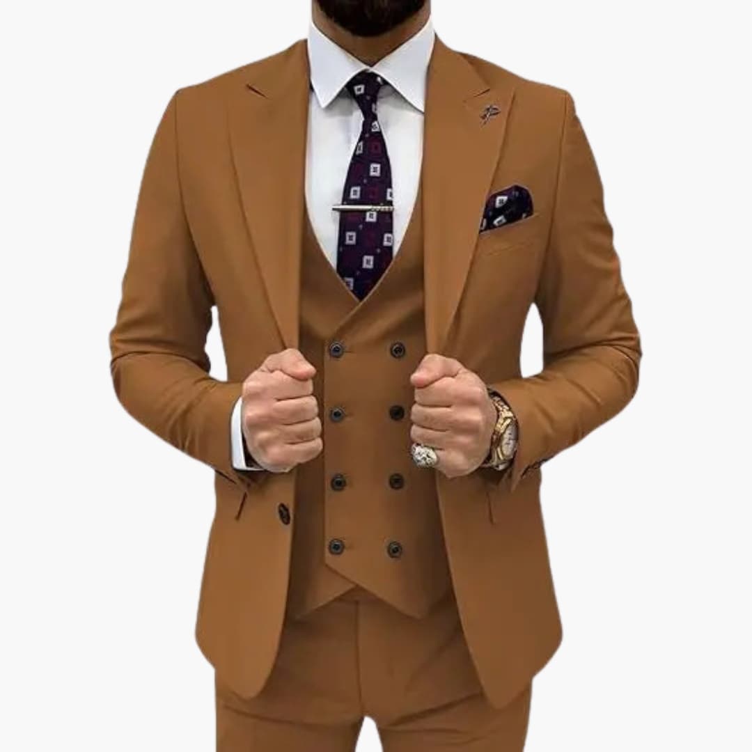 Classic Slim Fit Mens 3 Piece Suit - Olytrend