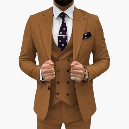 Classic Slim Fit Mens 3 Piece Suit - Olytrend