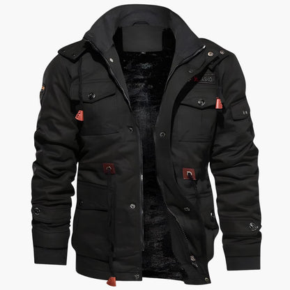 Waterproof Parka Jacket with Hood and Extra Pockets