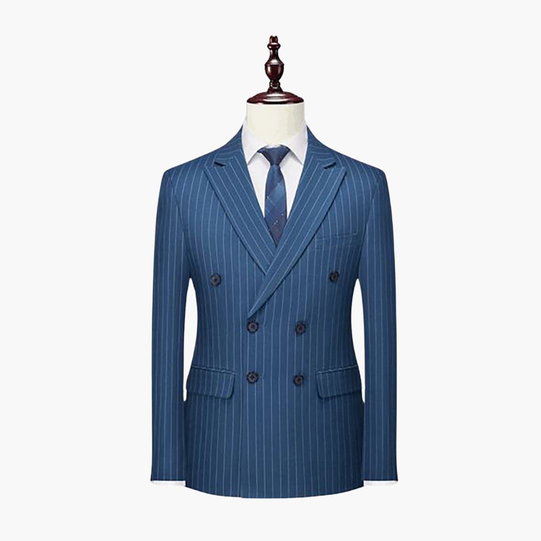 Classic Mens Slim Fit Pinstripe Suit