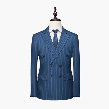 Classic Mens Slim Fit Pinstripe Suit