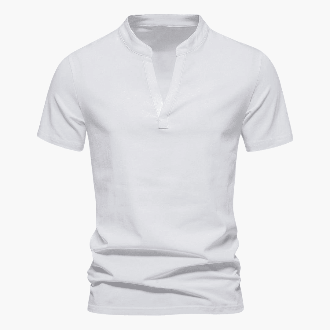 Comfortable V Neck Cotton Tee for Men