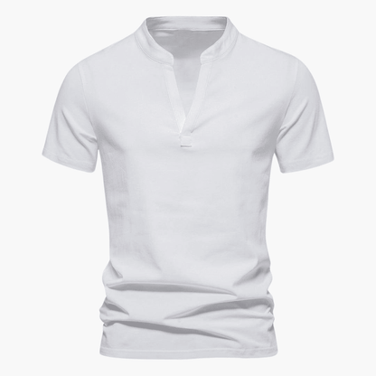 Comfortable V Neck Cotton Tee for Men