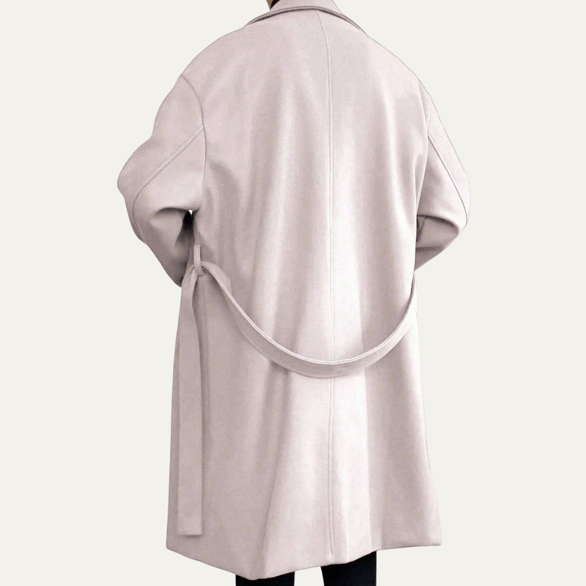 Classic Men's Camel Overcoat with Adjustable Belt