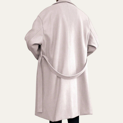 Classic Men's Camel Overcoat with Adjustable Belt