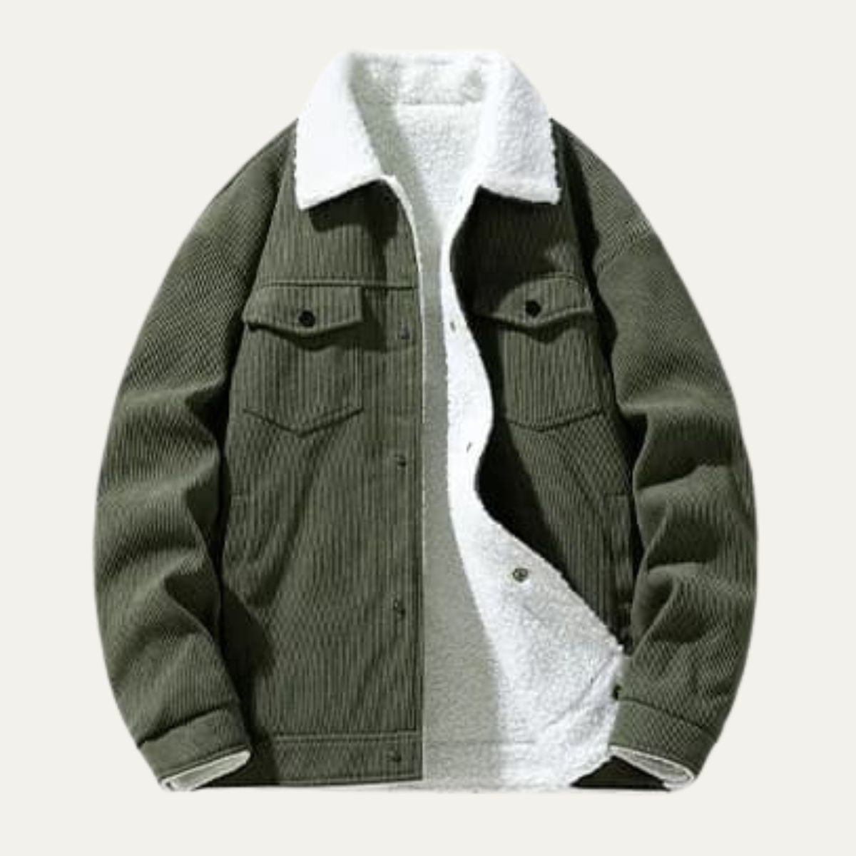 Warm Corduroy Fleece Lined Mens Jacket