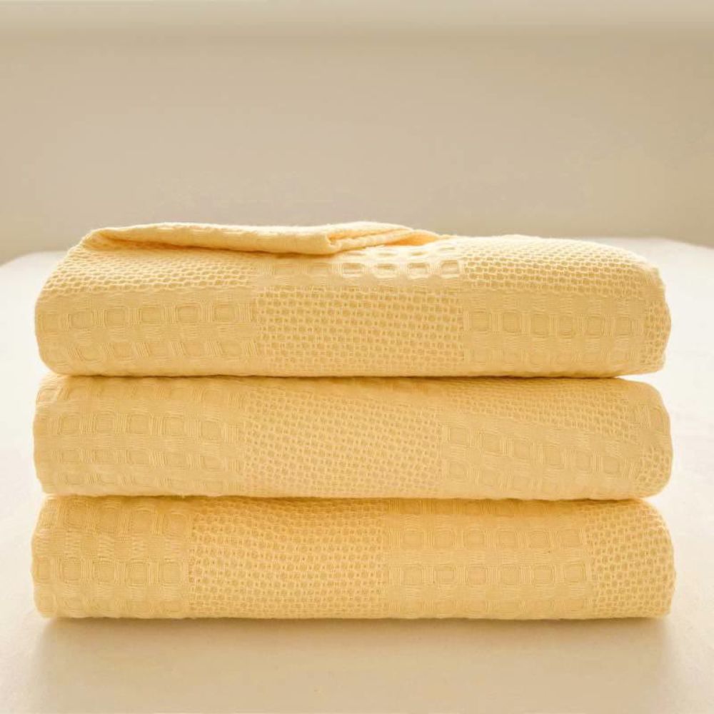 Cozy Plush Waffle Throw Blanket